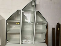 Vitrinekast met opbouw l127xd54xh198 cm - afbeelding 2 van  3