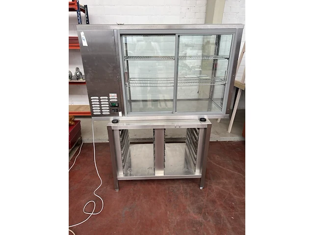 Vitrinekoeler op rvs tafel - afbeelding 1 van  5