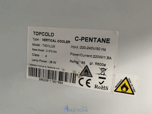 Vitrinekoeler topcold - afbeelding 3 van  4