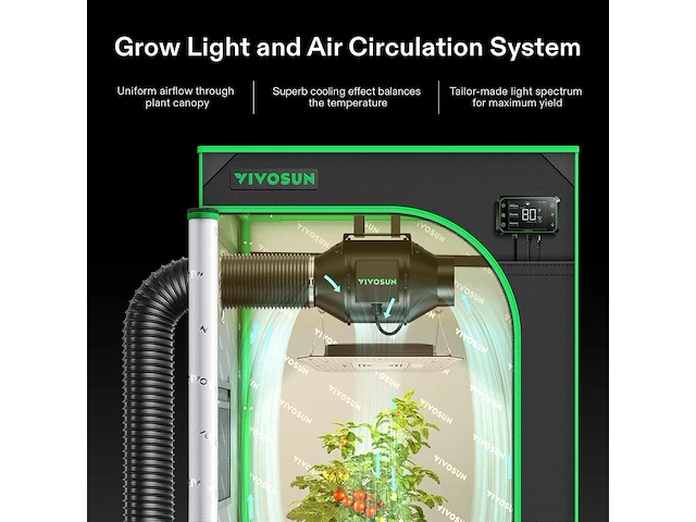 Vivosun giy growtent, complete set - afbeelding 6 van  7