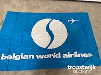 Vlag "belgian world airlines" - afbeelding 3 van  3