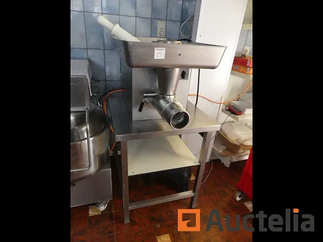Vleesmolen met tafel ondersteuning in roestvrij staal matton - afbeelding 3 van  11