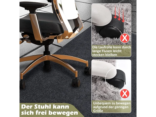 Vloerbeschermingsmat bureau zwart - afbeelding 3 van  4