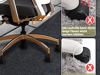 Vloerbeschermingsmat bureau zwart - afbeelding 3 van  4