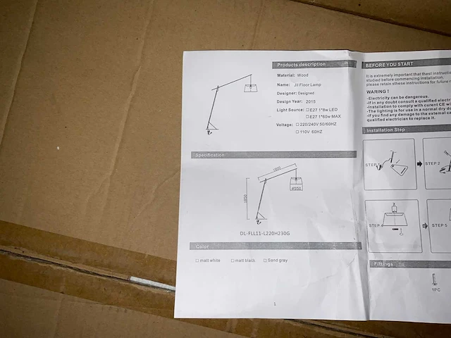 Vloerlamp (2x) - afbeelding 5 van  6