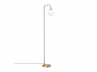 Vloerlamp, verguld koper, metaal, glas - afbeelding 5 van  6