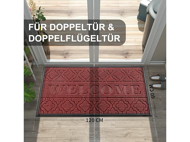 Vloermat rood 120x80 - afbeelding 2 van  3