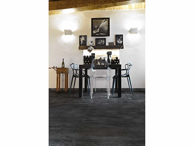 Vloertegel 102,4m2 ardoise zwart 80x80cm gerectificeerd - afbeelding 3 van  7
