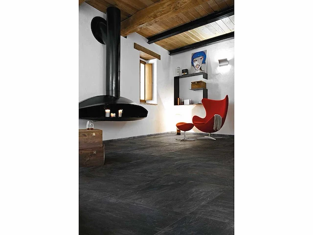 Vloertegel 102,4m2 ardoise zwart 80x80cm gerectificeerd - afbeelding 4 van  7