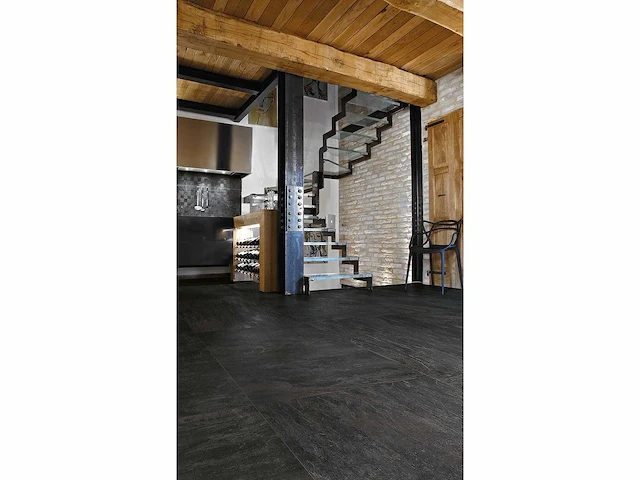 Vloertegel 102,4m2 ardoise zwart 80x80cm gerectificeerd - afbeelding 2 van  7