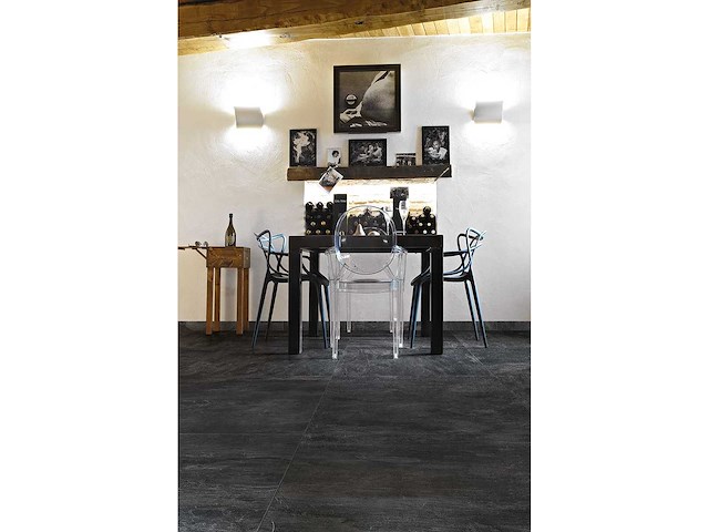 Vloertegel 102,4m2 ardoise zwart 80x80cm gerectificeerd - afbeelding 3 van  7