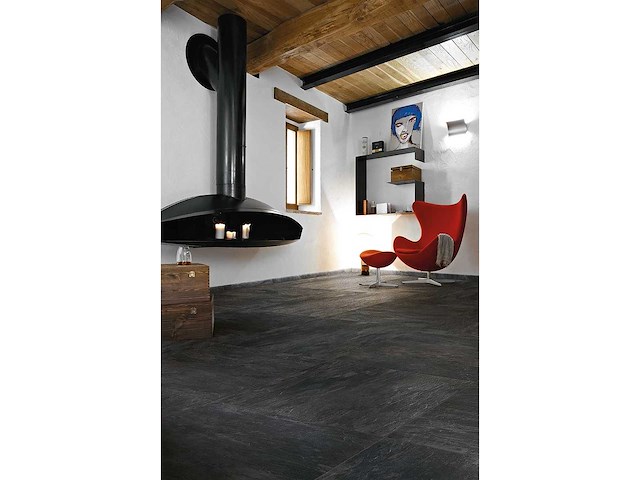 Vloertegel 102,4m2 ardoise zwart 80x80cm gerectificeerd - afbeelding 4 van  7