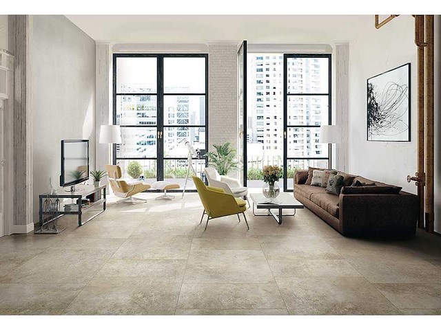 Vloertegel 103,68m² vintage sand 80x80cm gerectificeerd - afbeelding 1 van  2