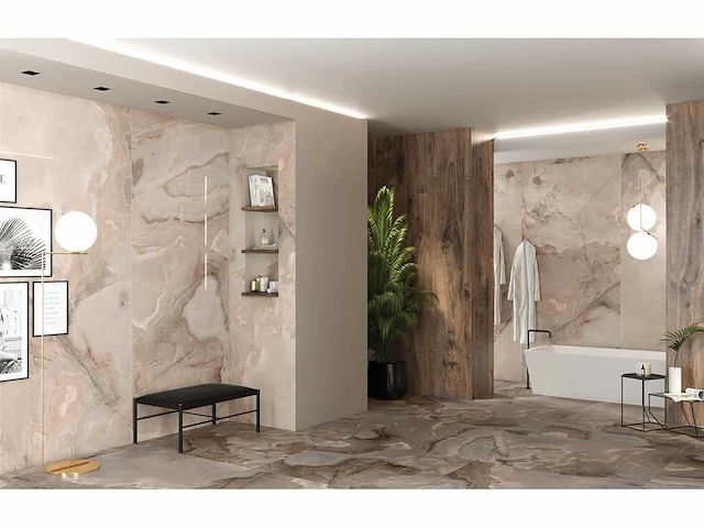 Vloertegel 129,6m2 onyx rose glanzend 60x120cm gerectificeerd - afbeelding 4 van  10