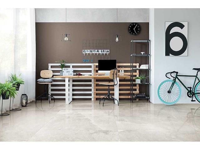 Vloertegel 129,6m2 witgoud mat 60x120cm gerectificeerd - afbeelding 1 van  3