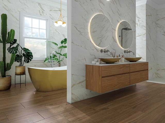 Vloertegel 144m² hout alan walnoot 30x120cm - afbeelding 2 van  10