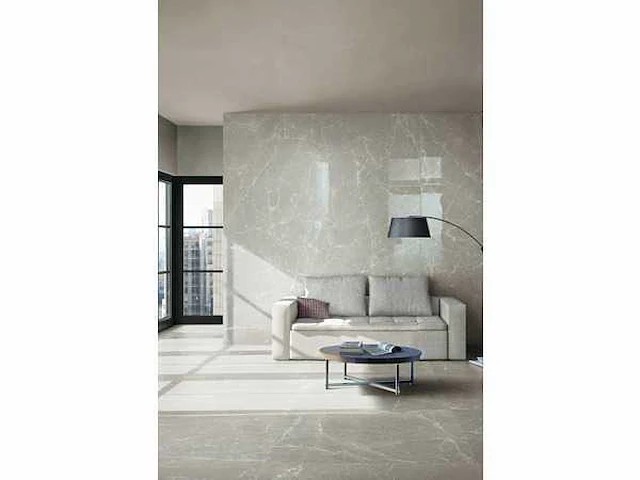 Vloertegel 15,12m2 techstone marmer grijs glanzend 60x120cm gerectificeerd - afbeelding 2 van  8