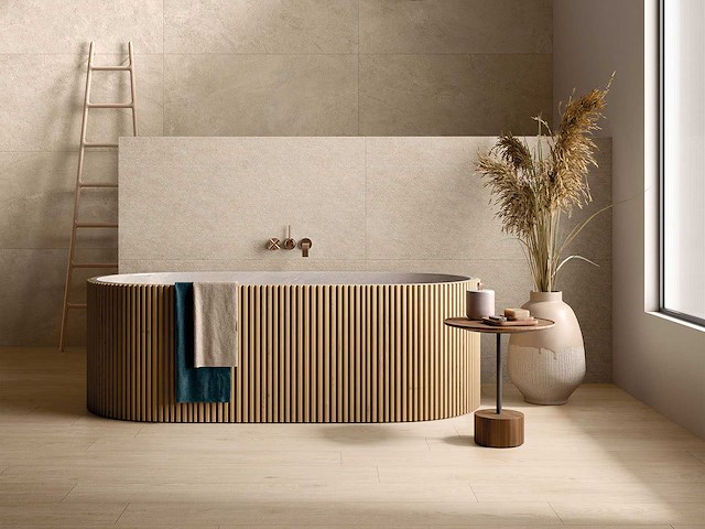 Vloertegel 18,72m2 rondom steen ivoor 60x120cm gerectificeerd - afbeelding 1 van  3