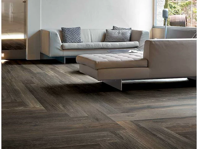 Vloertegel 266,4m2 hout eiken choco 20x180cm gerectificeerd - afbeelding 2 van  6
