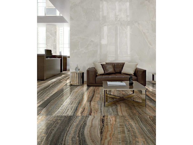 Vloertegel 43,2m² luxe onyx wit glanzend 60x120cm gelijkgereguleerd - afbeelding 7 van  19