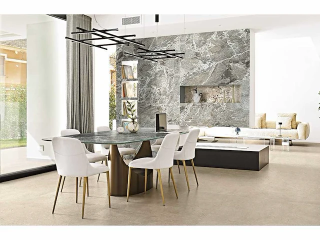 Vloertegel 51,2m2 chabis marmer 80x80cm gerectificeerd - afbeelding 8 van  10