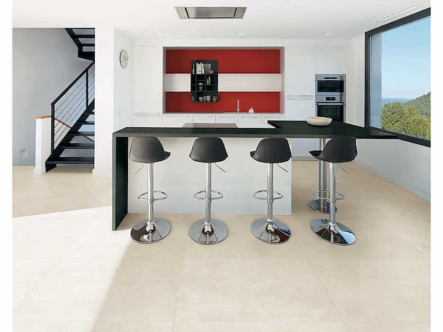 Vloertegel 55,04m2 bebouwd wit 80x80cm gerectificeerd - afbeelding 4 van  5