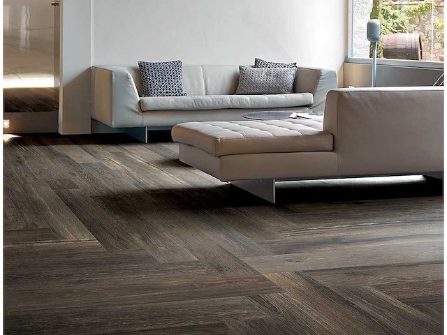Vloertegel 57,6m2 hout eiken choco 20x180cm gerectificeerd - afbeelding 2 van  6