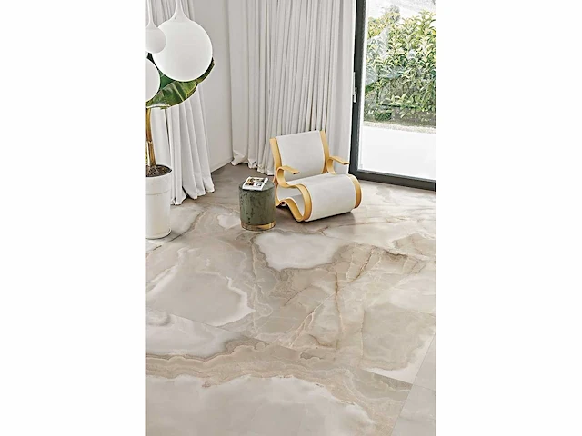 Vloertegel 64,8m2 onyx noisette glanzend 60x120cm gerectificeerd - afbeelding 8 van  12