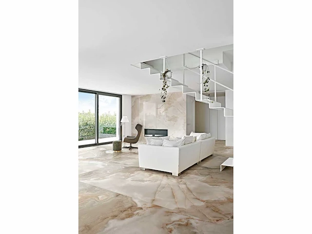 Vloertegel 64,8m2 onyx noisette glanzend 60x120cm gerectificeerd - afbeelding 9 van  12