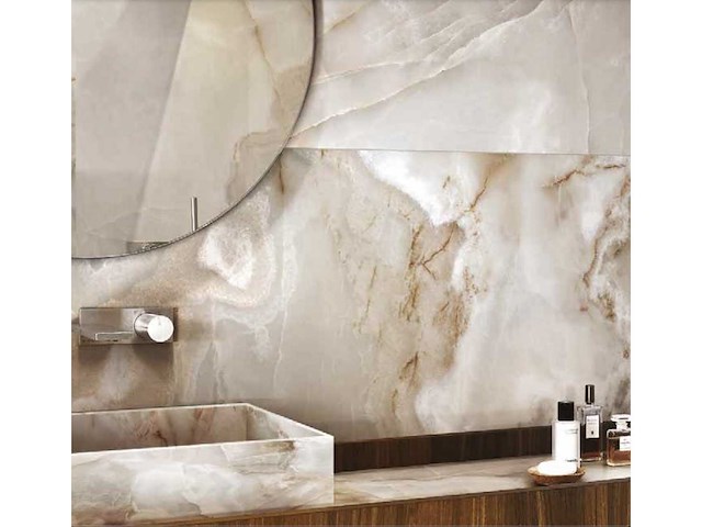 Vloertegel 64,8m2 onyx noisette glanzend 60x120cm gerectificeerd - afbeelding 2 van  12