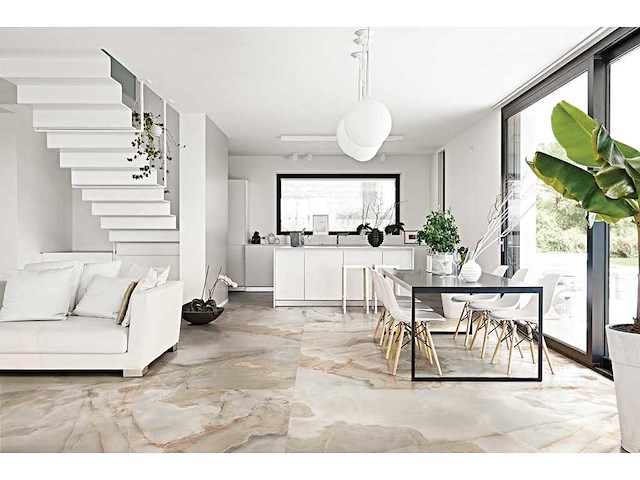 Vloertegel 64,8m2 onyx noisette glanzend 60x120cm gerectificeerd - afbeelding 6 van  12