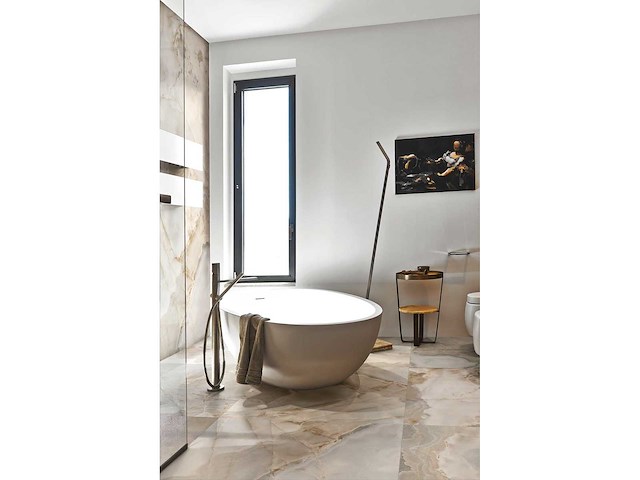 Vloertegel 64,8m2 onyx noisette glanzend 60x120cm gerectificeerd - afbeelding 12 van  12