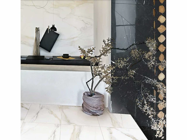 Vloertegel 69,12m2 calacatta gold glanzend 80x80cm gerectificeerd - afbeelding 7 van  7