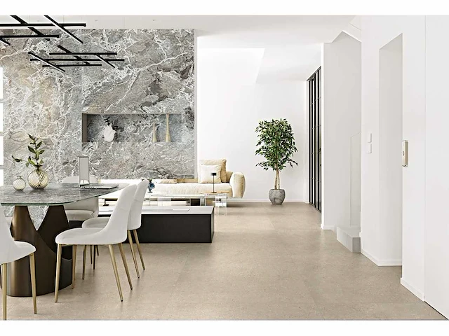 Vloertegel 69,12m2 chablis marmer 80x80cm gerectificeerd - afbeelding 1 van  10