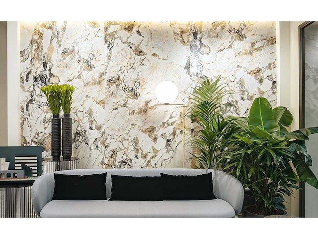 Vloertegel 69,12m2 excentriek goud glanzend 60x120cm gerectificeerd - afbeelding 1 van  7