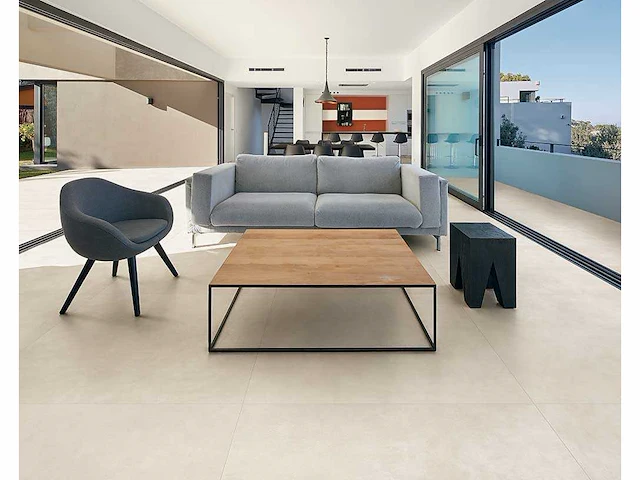 Vloertegel 70,4m2 bebouwd wit 80x80cm gerectificeerd - afbeelding 3 van  6