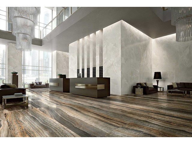 Vloertegel 86,4m² luxe onyx wit glanzend 60x120cm gelijkgereguleerd - afbeelding 6 van  19
