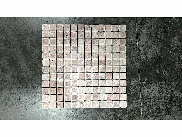 Vloer/wand tegel red travertin mosaico marmer 30x30 19m2 - afbeelding 1 van  1