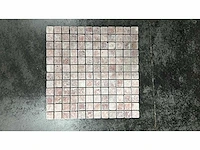 Vloer/wand tegel red travertin mosaico marmer 30x30 19m2 - afbeelding 1 van  1