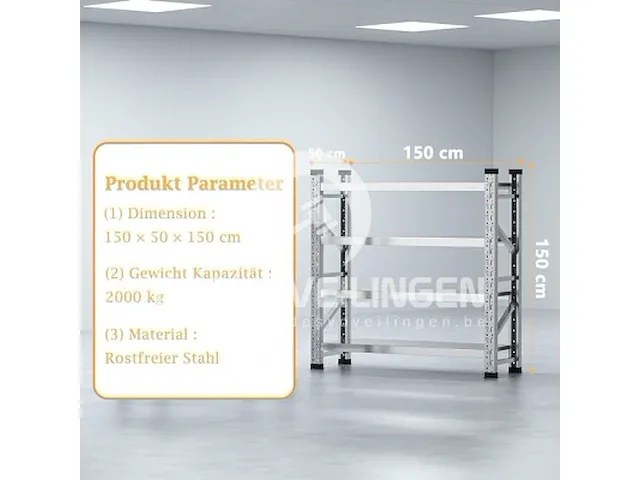 Vockol 4-tier garage rek - afbeelding 3 van  5