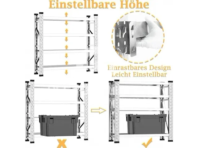 Vockol 4-tier garage rek - afbeelding 4 van  5