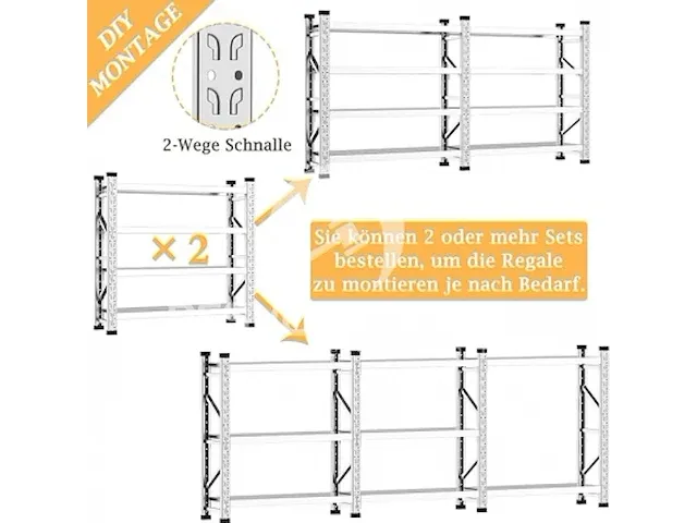 Vockol 4-tier garage rek - afbeelding 5 van  5