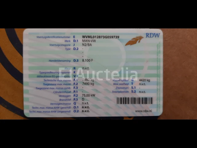Voertuig man 690 (1990-542.765 km-vin:wvml012873g059739) - afbeelding 10 van  10