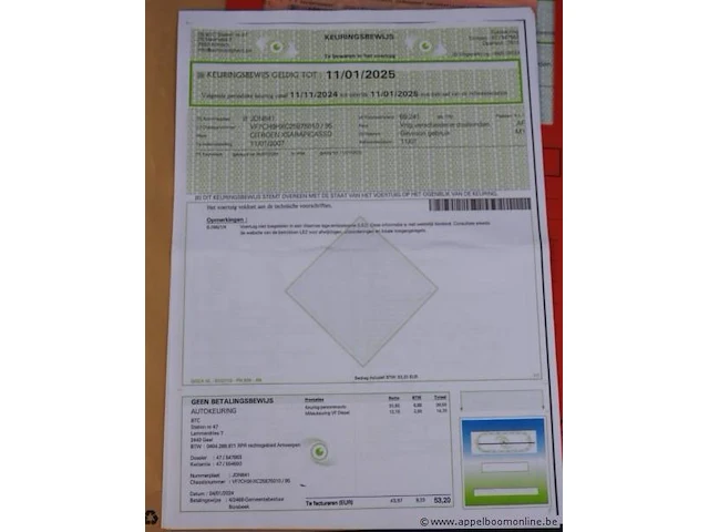 Voertuig meerdere doeleinden citroen xsara picasso,diesel,1560cm³,66kw,1e inschr 11/01/07,vf7ch9hxc25875010,kmstand vlgs ltste keuring 06/01/24: 69241km,co²-uitstoot 145g/km,euro5b,kentekenbewijs,gelijkvormigheidsattest,keuring tot 11/1/25,2sleutels - afbeelding 8 van  10