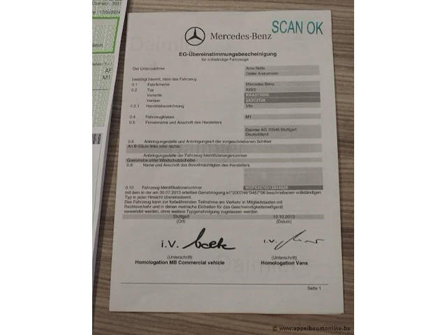 Voertuig meerdere doeleinden mercedes-benz vito,diesel,2143cm³,120kw,1e inschr 23/4/14,wdf63970313844826,122540km,co²-uitstoot :211g/km,euro5,kenteken i+ii,gelijkvormigheidsattest,keuring tot 23/4/25,2sleutels - opm: zonder de inhoud - afbeelding 4 van  12