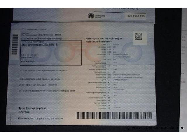 Voertuig meerdere doeleinden nissan leaf, elektrisch, datum 1ste inschrijving 29/11/2016, chassisnummer sjnfaaze0u6054215, km-stand 36.018, inschrijvingsbewijs i+ii, gelijksvormigheidsattest - afbeelding 8 van  19