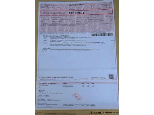 Voertuig meerdere doeleinden opel combo,diesel,1598cm³,77kw,1e inschr 27/3/14, w0l6ayd1be9544156, 92701km,co²-uitstoot 145g/km,euro5b,kenteken i, gelijkvormigheidsattest, keuring beperkt geldig tot 13/12/24,2sleutels - afbeelding 5 van  15