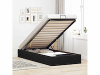 Voetenbank bed zonder matras zwart 90x200 cm fluweel - (x2) - afbeelding 2 van  9