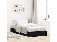 Voetenbank bed zonder matras zwart 90x200 cm fluweel - (x2) - afbeelding 4 van  9