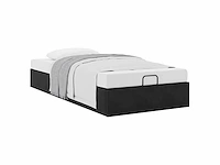 Voetenbank bed zonder matras zwart 90x200 cm fluweel - (x2) - afbeelding 5 van  9